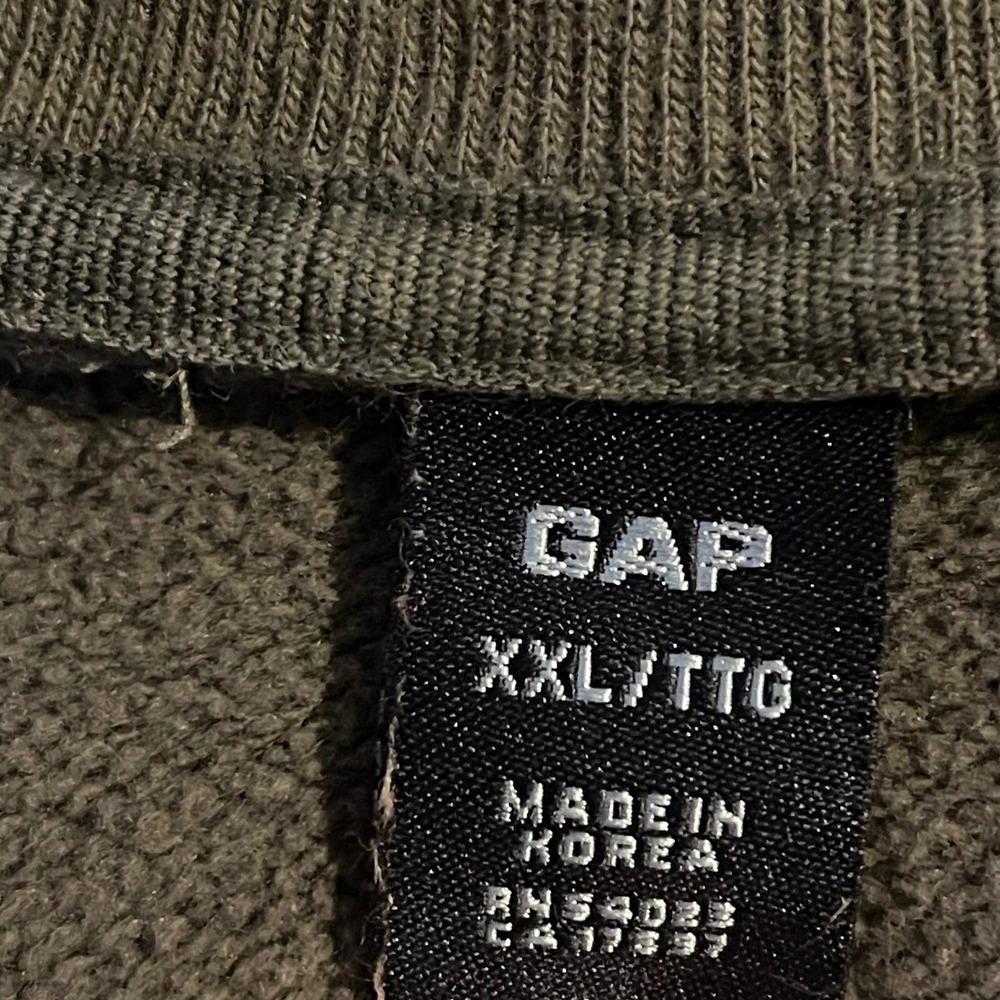 Vintage Mens GAP 1969 Full Zip Sweatshirt Jacket Gray XXL‎ Casual Streetwear Gym - Picture 3 of 8